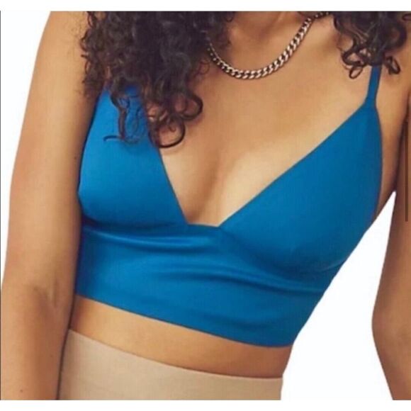 Free People Intimately FP Sage Longline Bralette, Royal Blue | L | NWT - Picture 6 of 6